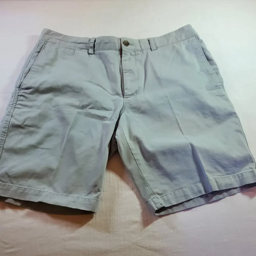Banana Republic Mens Size 35 Aiden Club Shorts Gray Chino Casual Stretch